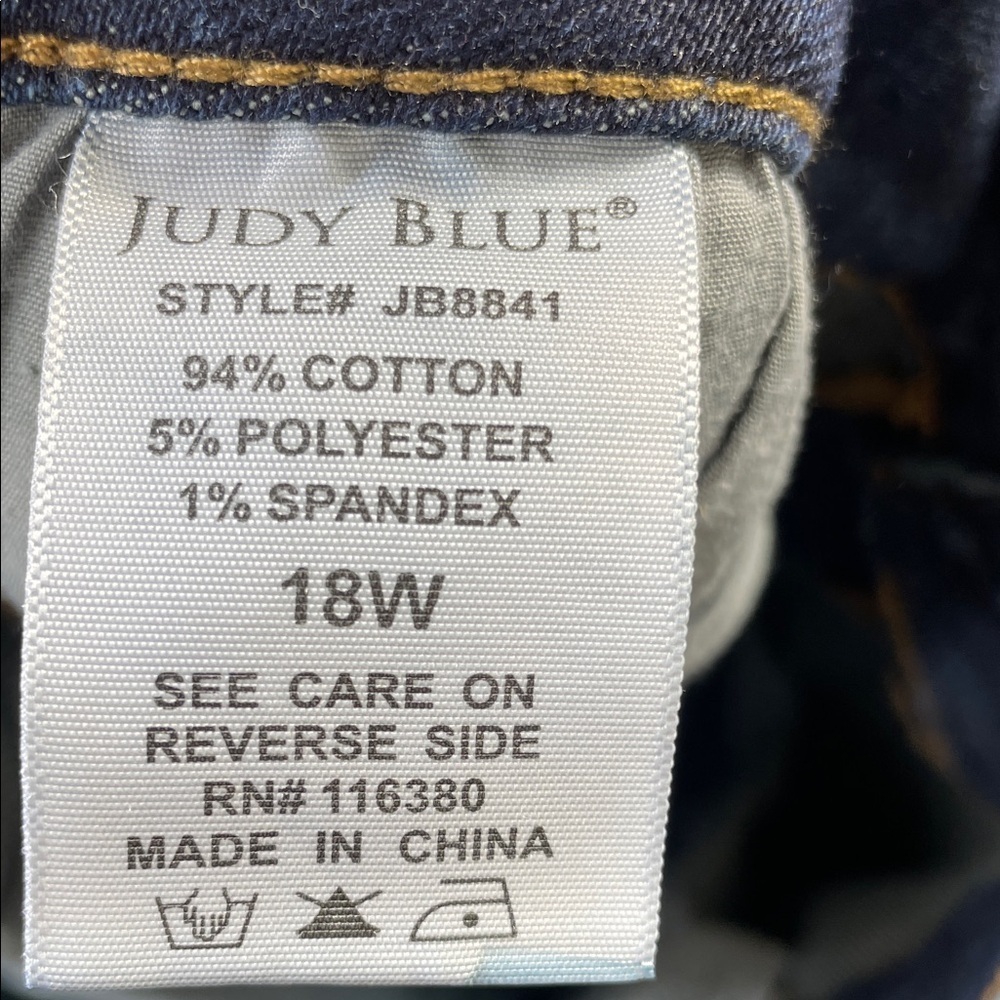 Judy Blue Dark Wash Distressed Skinny Jeans Size 18W - Picture 13 of 13